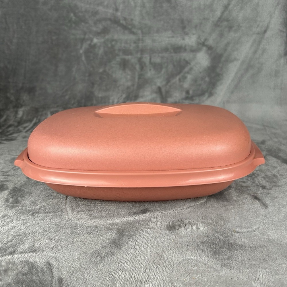 Tupperware Microwave Steamer Set 1273-5 Pink 6 Cup 1.4L 3 Piece Vintage USA